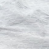 Italian Gray and White Wavy Striped Stretch Novelty Shirting