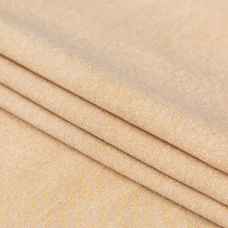 Italian Metallic Gold and White Hairline Striped Stretch Knit
