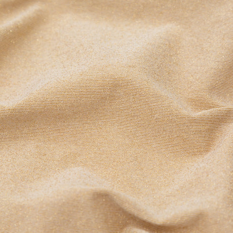 Italian Metallic Gold and White Hairline Striped Stretch Knit