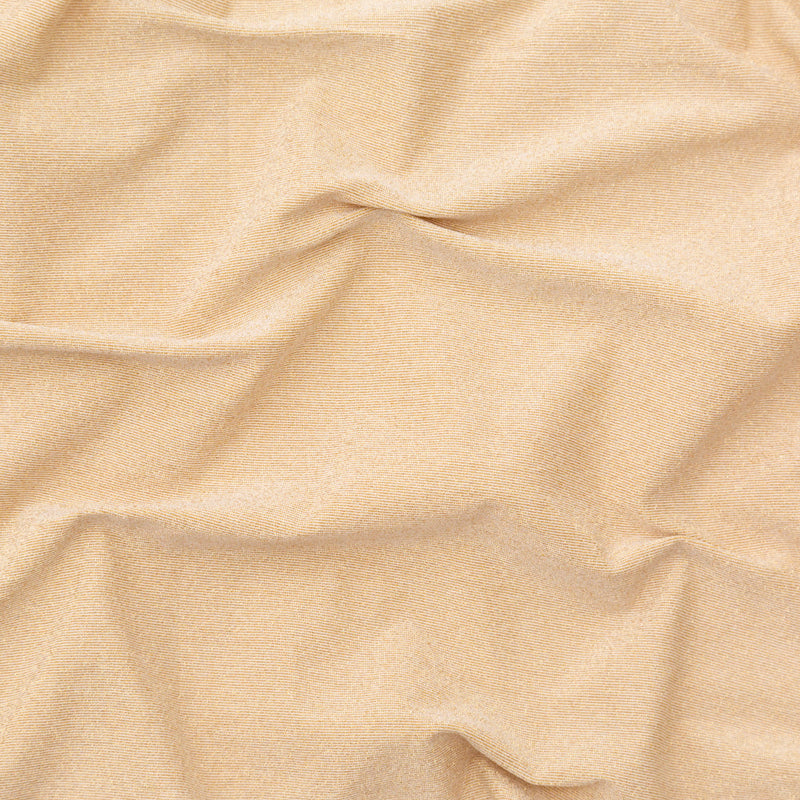 Italian Metallic Gold and White Hairline Striped Stretch Knit