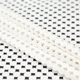 Cotton Guipure Lace - White Geometric