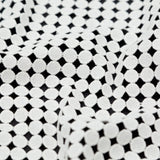 Cotton Guipure Lace - White Geometric