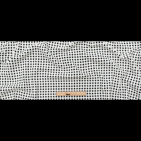 Cotton Guipure Lace - White Geometric