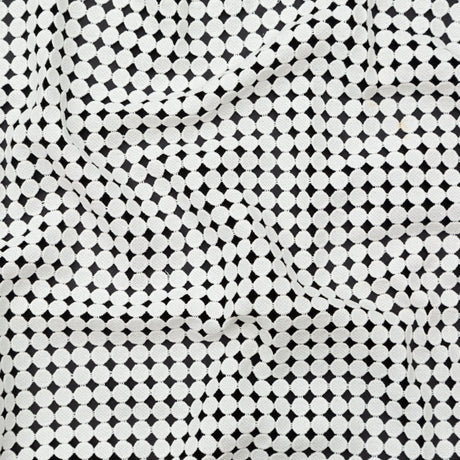 Cotton Guipure Lace - White Geometric