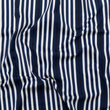 Rag & Bone Navy and White Tactile Striped Cotton Woven