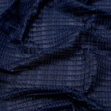 Navy Stretch Polyester Pleated Knit