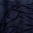 Navy Stretch Polyester Pleated Knit
