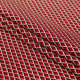 Red and Beige Geometric Stretch Cotton Print