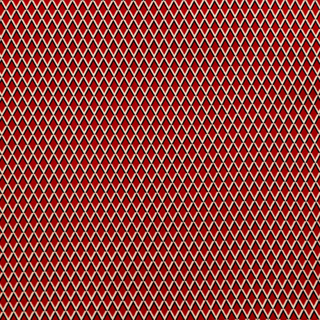 Red and Beige Geometric Stretch Cotton Print