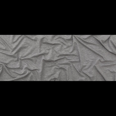 Italian Heathered Gray Brushed Back Viscose Jersey