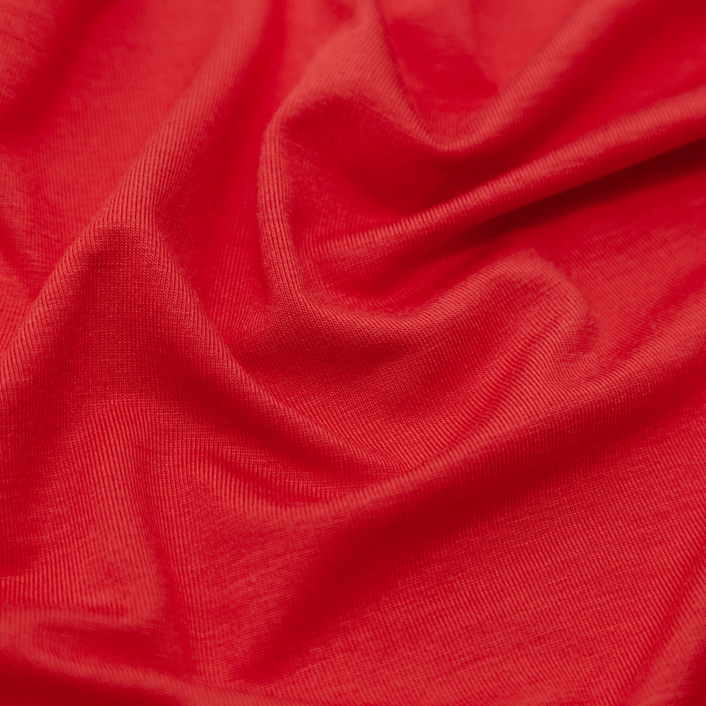 Italian Poppy Red Stretch Viscose Jersey