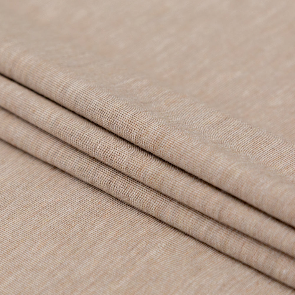 Italian Heather Taupe Stretch Viscose Jersey