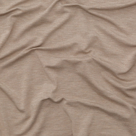 Italian Heather Taupe Stretch Viscose Jersey