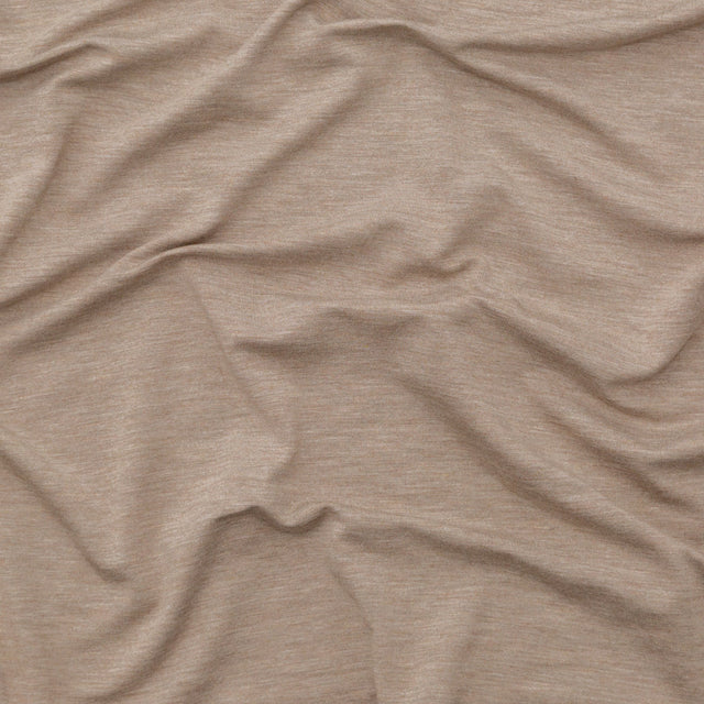 Italian Heather Taupe Stretch Viscose Jersey