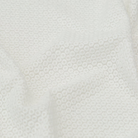 Rag & Bone White Polyester Chiffon with Cotton Embroidered Circles