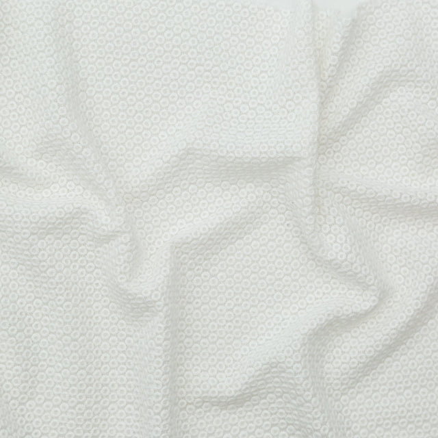 Rag & Bone White Polyester Chiffon with Cotton Embroidered Circles