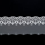 European White Embroidered Eyelet Lace Trim - 2.625"