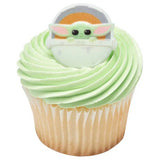 Star Wars Disney The Mandalorian The Child Baby Yoda Cupcake Cake Decorating Rings 12 set