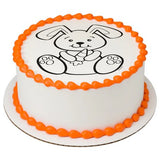 Paintable Easter Bunny Edible Cake Image PhotoCake