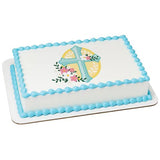 Cross with Flowers Easter Edible Cake Image PhotoCake