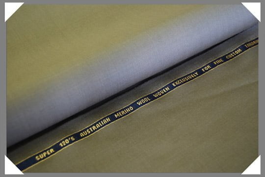Taupe Super 120S Merino Wool Fabric - Taupe, 58/60" Width