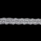 European White Floral Scalloped Eyelash Lace Trim - 3"