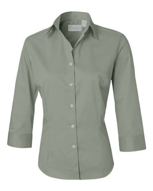 Women's Three-Quarter Sleeve Baby Twill Shirt