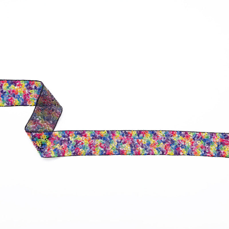 Italian Multicolor Sequin Trim - 1.375"