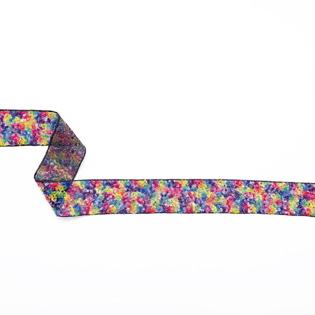 Italian Multicolor Sequin Trim - 1.375"