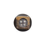 Black and Natural Horn Button - 24L/15mm