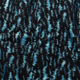Black and Metallic Light Blue Ikat Brocade