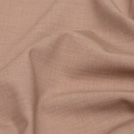 Italian Heather Fawn Stretch Wool Suiting