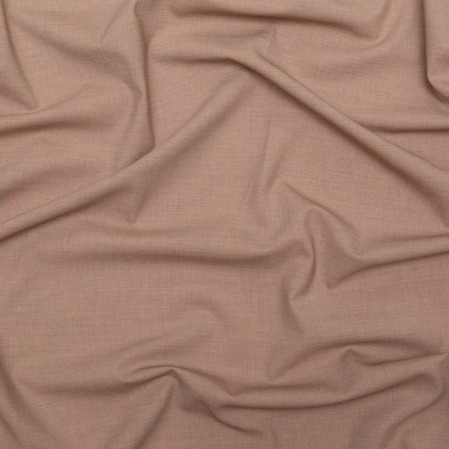 Italian Heather Fawn Stretch Wool Suiting