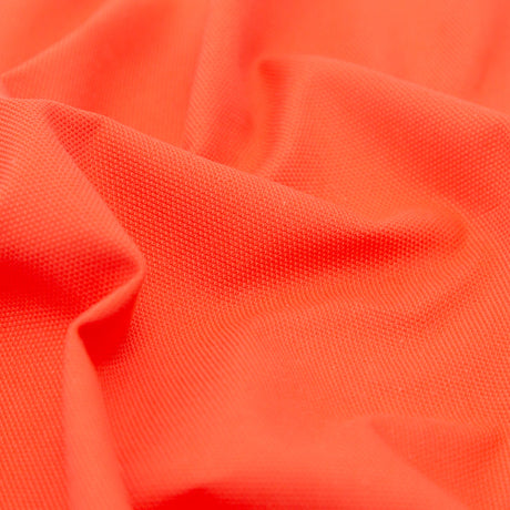 Italian Hot Coral Stretch Cotton Pique