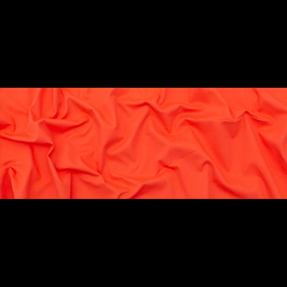 Italian Hot Coral Stretch Cotton Pique