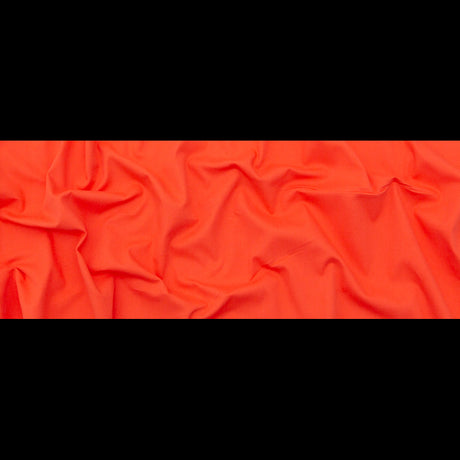 Italian Hot Coral Stretch Cotton Pique
