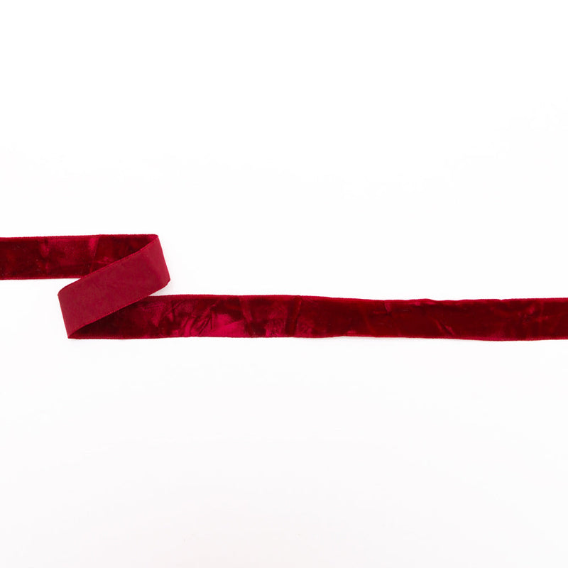 Italian Wine Crushed Velvet Ribbon - 0.875"