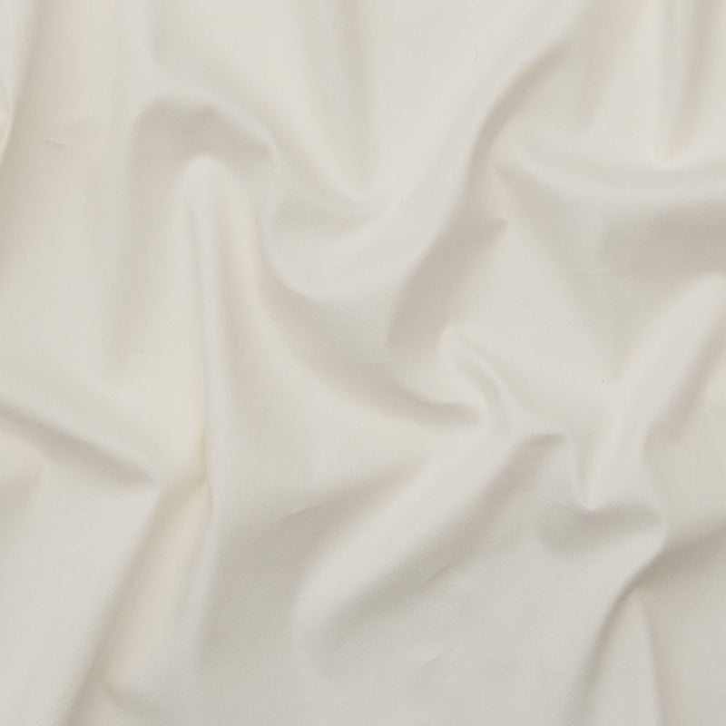 Italian Antique White Stretch Cotton Woven