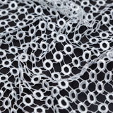 Guipure Lace - White Geometric Circles