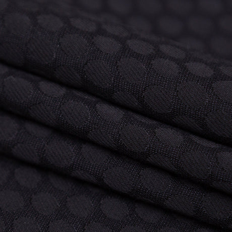 Black Circles Rayon Jacquard