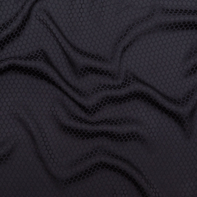 Black Circles Rayon Jacquard