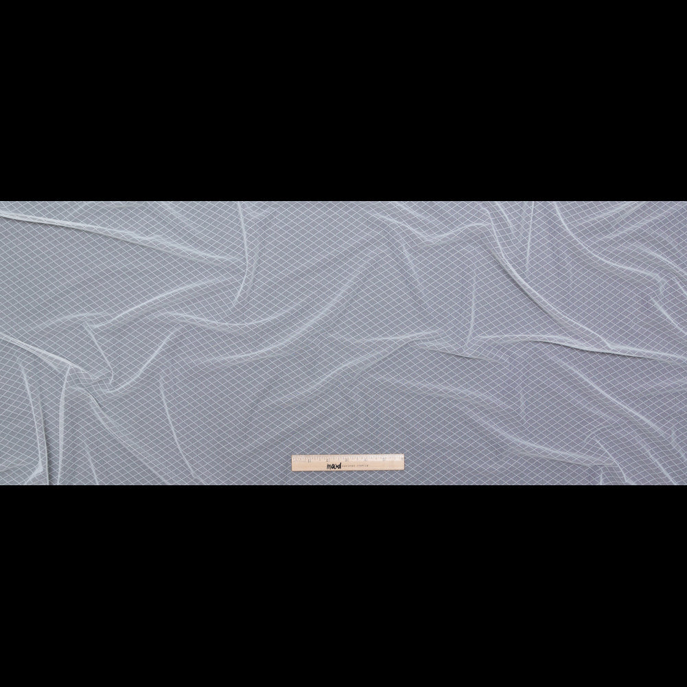 White Stretch Diamond Mesh