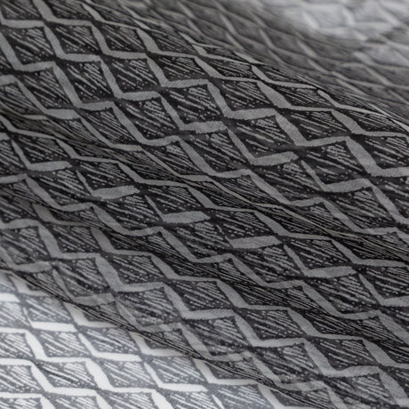 Brushed Nickel Zig Zag Silk Organza