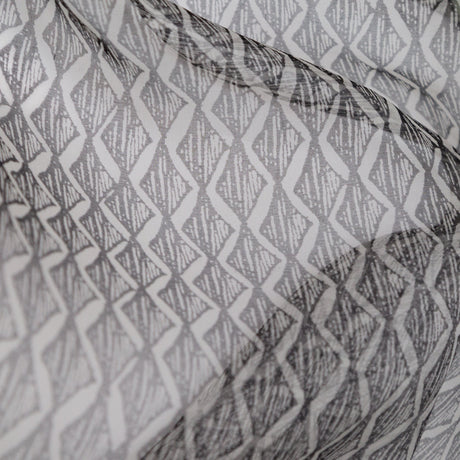 Brushed Nickel Zig Zag Silk Organza
