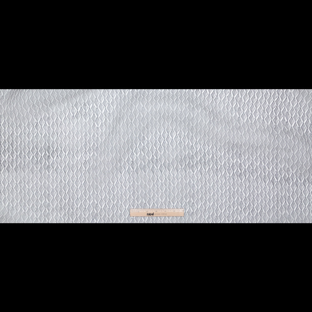 Brushed Nickel Zig Zag Silk Organza