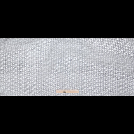 Brushed Nickel Zig Zag Silk Organza