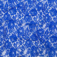 Re-Embroidered Dentelle Lace - Royal Blue Floral