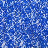 Re-Embroidered Dentelle Lace - Royal Blue Floral