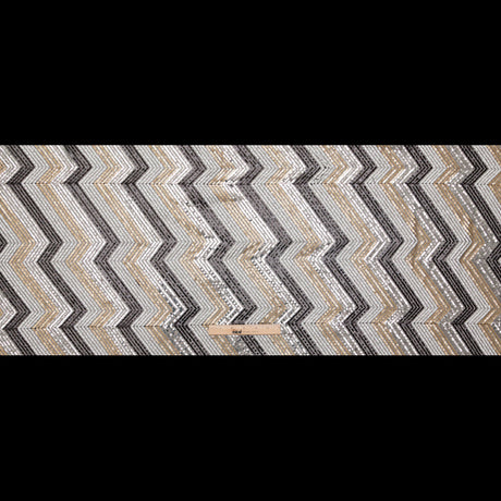 White, Black, Gold and Silver Zig Zag Baby Sequins