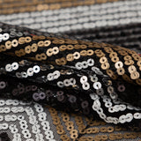 White, Black, Gold and Silver Zig Zag Baby Sequins